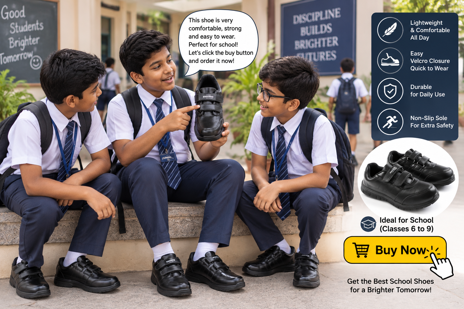 boys school shoe